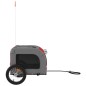 vidaXL Remolque de bicicleta mascotas hierro tela Oxford rojo gris vidaXL Remolque de bicicleta mascotas hierro tela Oxford rojo gris