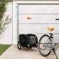 vidaXL Remolque de bicicleta mascotas hierro tela Oxford negro vidaXL Remolque de bicicleta mascotas hierro tela Oxford negro