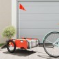 vidaXL Remolque para bicicletas hierro y tela Oxford naranja vidaXL Remolque para bicicletas hierro y tela Oxford naranja