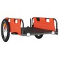 vidaXL Remolque para bicicletas hierro y tela Oxford naranja vidaXL Remolque para bicicletas hierro y tela Oxford naranja
