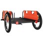 vidaXL Remolque para bicicletas hierro y tela Oxford naranja vidaXL Remolque para bicicletas hierro y tela Oxford naranja