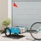 vidaXL Remolque para bicicletas hierro y tela Oxford azul vidaXL Remolque para bicicletas hierro y tela Oxford azul