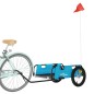 vidaXL Remolque para bicicletas hierro y tela Oxford azul vidaXL Remolque para bicicletas hierro y tela Oxford azul