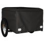 vidaXL Remolque para bicicleta hierro negro y naranja 45 kg vidaXL Remolque para bicicleta hierro negro y naranja 45 kg