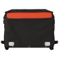 vidaXL Remolque para bicicleta hierro negro y naranja 45 kg