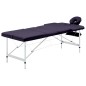 vidaXL Camilla de masaje plegable 3 zonas aluminio morado vidaXL Camilla de masaje plegable 3 zonas aluminio morado