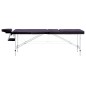 vidaXL Camilla de masaje plegable 3 zonas aluminio morado vidaXL Camilla de masaje plegable 3 zonas aluminio morado