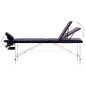 vidaXL Camilla de masaje plegable 3 zonas aluminio morado vidaXL Camilla de masaje plegable 3 zonas aluminio morado