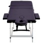 vidaXL Camilla de masaje plegable 3 zonas aluminio morado vidaXL Camilla de masaje plegable 3 zonas aluminio morado