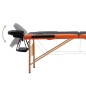 vidaXL Camilla de masaje plegable 2 zonas madera negro y naranja vidaXL Camilla de masaje plegable 2 zonas madera negro y naranja