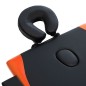 vidaXL Camilla de masaje plegable 2 zonas madera negro y naranja vidaXL Camilla de masaje plegable 2 zonas madera negro y naranja