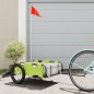 vidaXL Remolque para bicicletas hierro y tela Oxford verde vidaXL Remolque para bicicletas hierro y tela Oxford verde