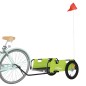 vidaXL Remolque para bicicletas hierro y tela Oxford verde vidaXL Remolque para bicicletas hierro y tela Oxford verde