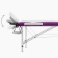 vidaXL Camilla de masaje plegable 3 zonas aluminio blanco y morado vidaXL Camilla de masaje plegable 3 zonas aluminio blanco y morado