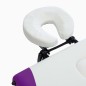 vidaXL Camilla de masaje plegable 3 zonas aluminio blanco y morado vidaXL Camilla de masaje plegable 3 zonas aluminio blanco y morado