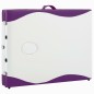 vidaXL Camilla de masaje plegable 3 zonas aluminio blanco y morado vidaXL Camilla de masaje plegable 3 zonas aluminio blanco y morado