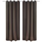 2 cortinas marrones oscuras con anillas blackout 135x245cm 2 cortinas marrones oscuras con anillas blackout 135x245cm