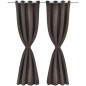 2 cortinas marrones oscuras con anillas blackout 135x245cm 2 cortinas marrones oscuras con anillas blackout 135x245cm