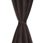 2 cortinas marrones oscuras con anillas blackout 135x245cm 2 cortinas marrones oscuras con anillas blackout 135x245cm