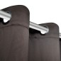2 cortinas marrones oscuras con anillas blackout 135x245cm 2 cortinas marrones oscuras con anillas blackout 135x245cm