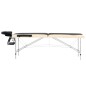 vidaXL Camilla de masaje plegable 2 zonas aluminio negro y beige vidaXL Camilla de masaje plegable 2 zonas aluminio negro y beige