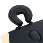 vidaXL Camilla de masaje plegable 2 zonas aluminio negro y beige vidaXL Camilla de masaje plegable 2 zonas aluminio negro y beige