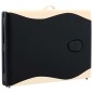 vidaXL Camilla de masaje plegable 2 zonas aluminio negro y beige vidaXL Camilla de masaje plegable 2 zonas aluminio negro y beige