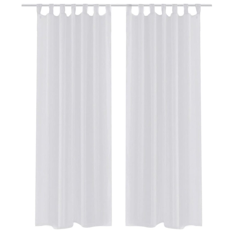 2 Cortinas blancas transparentes 140 x 225 cm 2 Cortinas blancas transparentes 140 x 225 cm