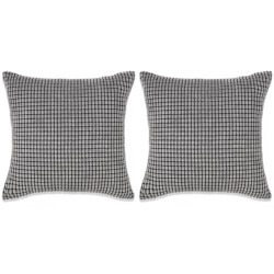 vidaXL Cojines de terciopelo 45x45 cm gris 2 unidades
