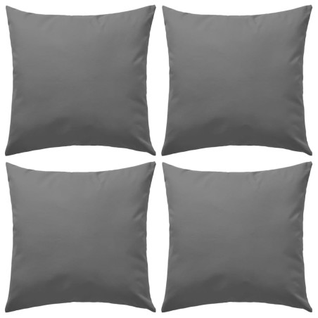 vidaXL Cojines para exteriores 45x45 cm gris 4 unidades