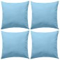 vidaXL Cojines para exteriores 45x45 cm azul claro 4 unidades vidaXL Cojines para exteriores 45x45 cm azul claro 4 unidades
