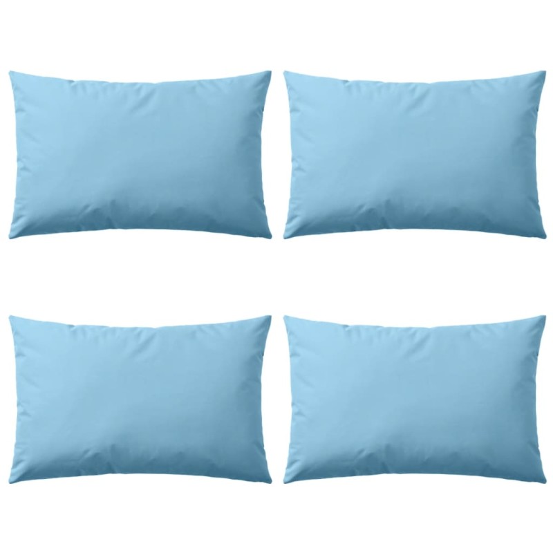 vidaXL Cojines para exteriores 60x40 cm azul claro 4 unidades vidaXL Cojines para exteriores 60x40 cm azul claro 4 unidades