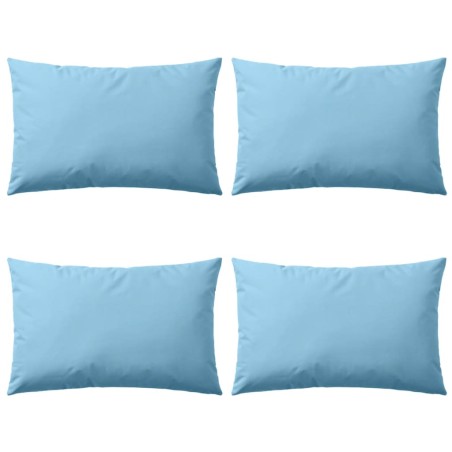 vidaXL Cojines para exteriores 60x40 cm azul claro 4 unidades
