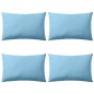 vidaXL Cojines para exteriores 60x40 cm azul claro 4 unidades vidaXL Cojines para exteriores 60x40 cm azul claro 4 unidades