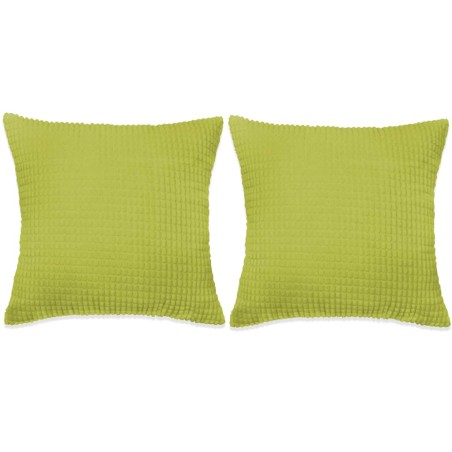 vidaXL Cojines de terciopelo 60x60 cm verde 2 unidades