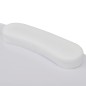 vidaXL Mesa de manicura plegable con ruedas blanco  