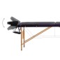 vidaXL Camilla de masaje plegable 3 zonas madera negro y morado vidaXL Camilla de masaje plegable 3 zonas madera negro y morado