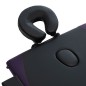 vidaXL Camilla de masaje plegable 3 zonas madera negro y morado vidaXL Camilla de masaje plegable 3 zonas madera negro y morado