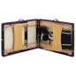 vidaXL Camilla de masaje plegable 3 zonas madera negro y morado vidaXL Camilla de masaje plegable 3 zonas madera negro y morado