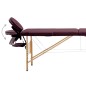 vidaXL Camilla de masaje plegable 2 zonas madera morado vino vidaXL Camilla de masaje plegable 2 zonas madera morado vino