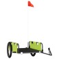 vidaXL Remolque para bicicletas hierro y tela Oxford verde vidaXL Remolque para bicicletas hierro y tela Oxford verde