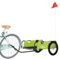 vidaXL Remolque para bicicletas hierro y tela Oxford verde vidaXL Remolque para bicicletas hierro y tela Oxford verde