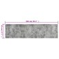 vidaXL Alfombra de cocina lavable terciopelo aspecto hormigón 45x150cm