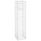 vidaXL Cesta poste de gaviones de hierro 40x40x180 cm vidaXL Cesta poste de gaviones de hierro 40x40x180 cm