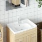 vidaXL Lavabo de baño rectangular cerámica blanco 71x48x23 cm vidaXL Lavabo de baño rectangular cerámica blanco 71x48x23 cm