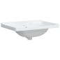 vidaXL Lavabo de baño rectangular cerámica blanco 71x48x23 cm vidaXL Lavabo de baño rectangular cerámica blanco 71x48x23 cm