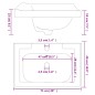 vidaXL Lavabo de baño rectangular cerámica blanco 71x48x23 cm vidaXL Lavabo de baño rectangular cerámica blanco 71x48x23 cm
