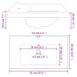 vidaXL Lavabo de baño rectangular cerámica blanco 81x48x19,5 cm vidaXL Lavabo de baño rectangular cerámica blanco 81x48x19,5 cm
