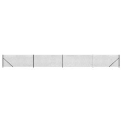 vidaXL Cerca de alambre con brida gris antracita 1,1x10 m