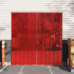 vidaXL Tira de cortina para puertas PVC rojo 300x2,6 mm 25 m